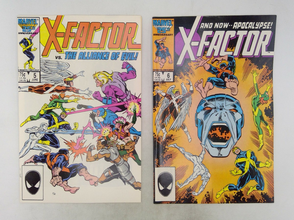 X-FACTOR Vol. 1 lot of 2 issues #5 & 6 Marvel Comics 1986 FN/VF