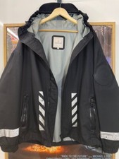 2017 Moncler x Off-White Virgil Abloh Sienne 3M Crossed Raincoat Style Jacket