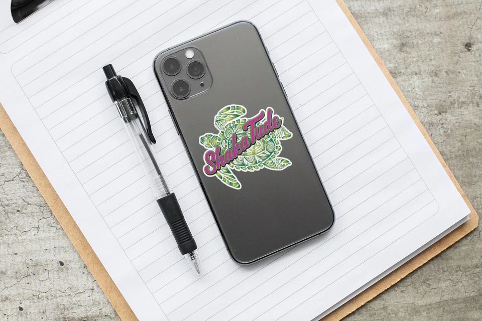 Calcomanía adhesiva Sea Turtle ShakaTude buenas vibraciones colgar suelta Aloha Hawaii surf HI Foto 4 de 4