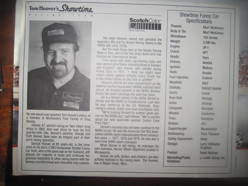 lote de 5 carros de corrida vintage top fuel 8 1/2 x10 e fotos - Imagem 4 de 4