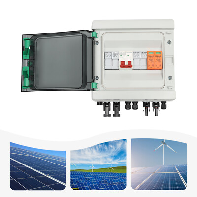 Solar Combiner Junction Box Switch DC500V 2-String 32A Circuit Breaker Protector