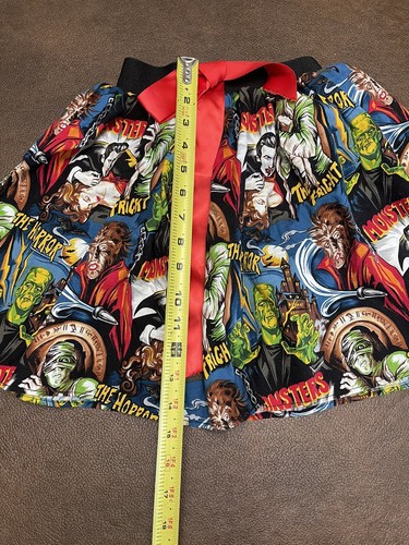 Halloween Skirt Toddler Kids Mummy Monsters Horror Prints All Over Made in USA - Picture 7 of 11