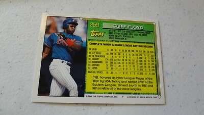 1994 TOPPS #259 CLIFF FLOYD BASEBALL CARD | eBay