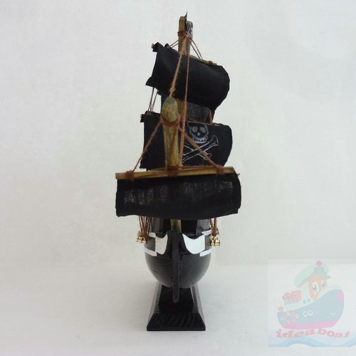 WOOD MODEL 29cm length PIRATE SHIP Sailing Boat Corsair Tall Ship Nautical decor - Picture 5 of 12