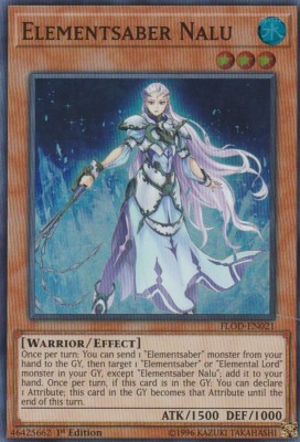 yugioh elementsaber cards Elementsaber Lapauila Mana - FLOD-EN025 Super Rare main image 1