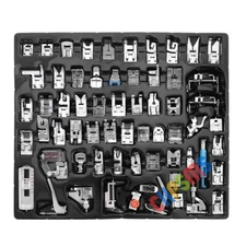 62PCS Presser Foot Set for Singer • Brother • Janome • Kenmore Low Shank Sewing