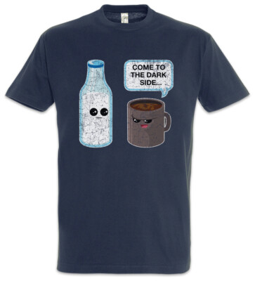 Dark Side Coffee T-Shirt Star Caffeine Geek Nerd Wars Milk Computer Scientist