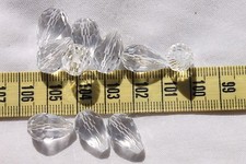 10x15mm Drop Crystal Suncatcher Faceted Glass Beads/10 pcs