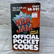 NBA JAM - Video & Arcade! Official Pocket Codes - Strategy Guide Book - Rare HTF