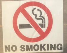 Window Decal/sticker 6.5  x5.5  NO SMOKING Free US Shipping