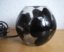 Ikea KNUBBIG Tischlampe Tischleuchte Kugel Glas klein schwarz 11 cm Leuchtmittel