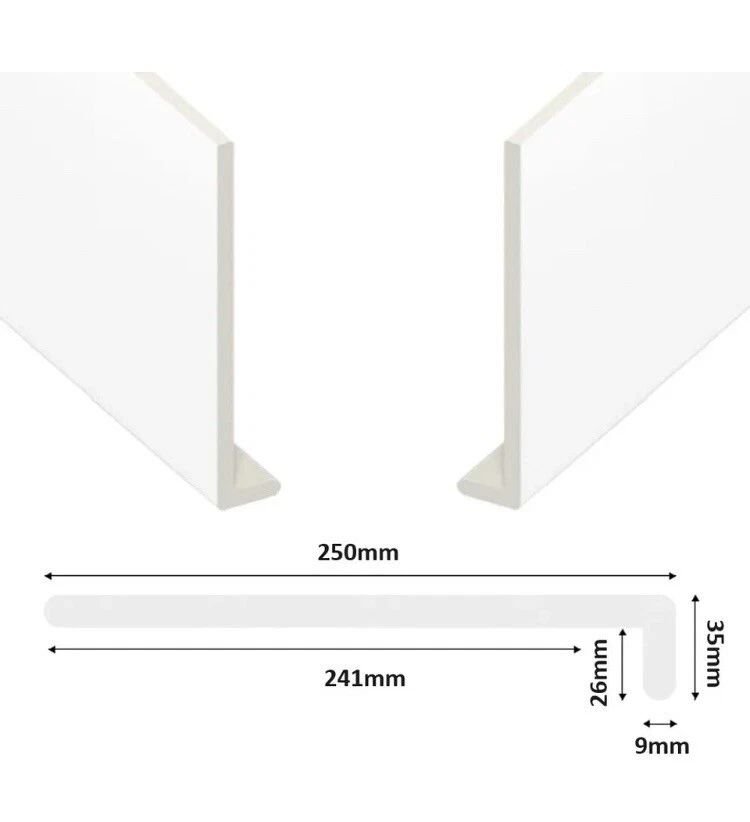 Cubierta de tablero de tapado de cilíndricos de ventana de PVC de 700 mm de longitud cubierta de umbral de PVC 9 mm de grosor  Foto 2 de 4