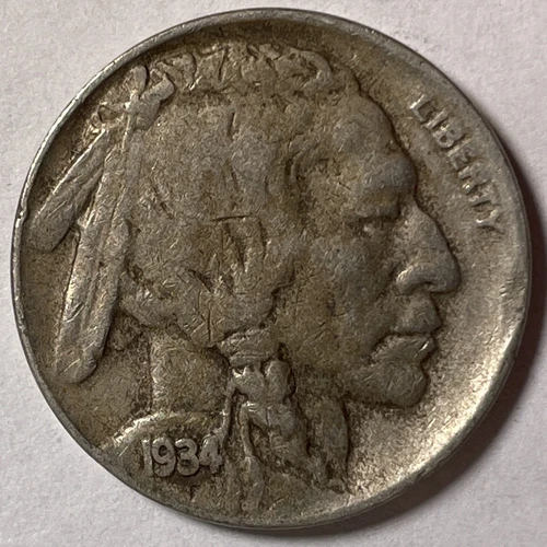 1934-D Buffalo Nickel Very Fine VF Coin #10269