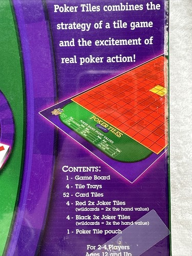 NEW Master Pieces POKER TILES Game SEALED 2-4 Players Ages 12 and Up  - Picture 7 of 11