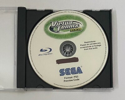 Virtua Tennis 2009 Preview Version Sony PlayStation 3 PS3 SEGA Pre-release code