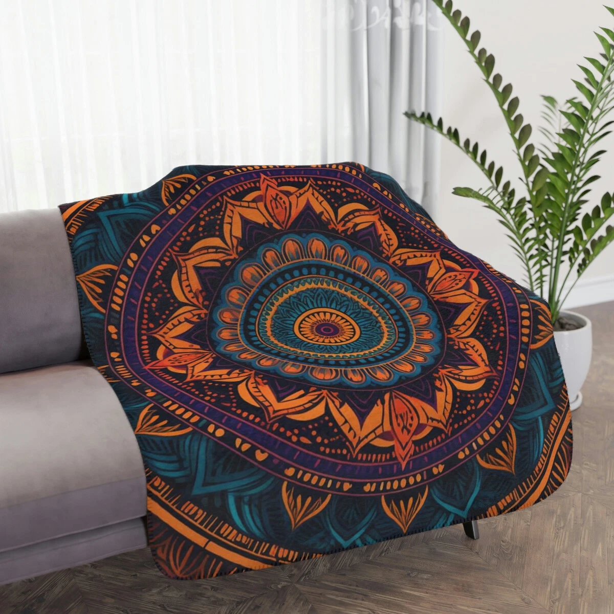 Orange throw best sale blanket and pillows
