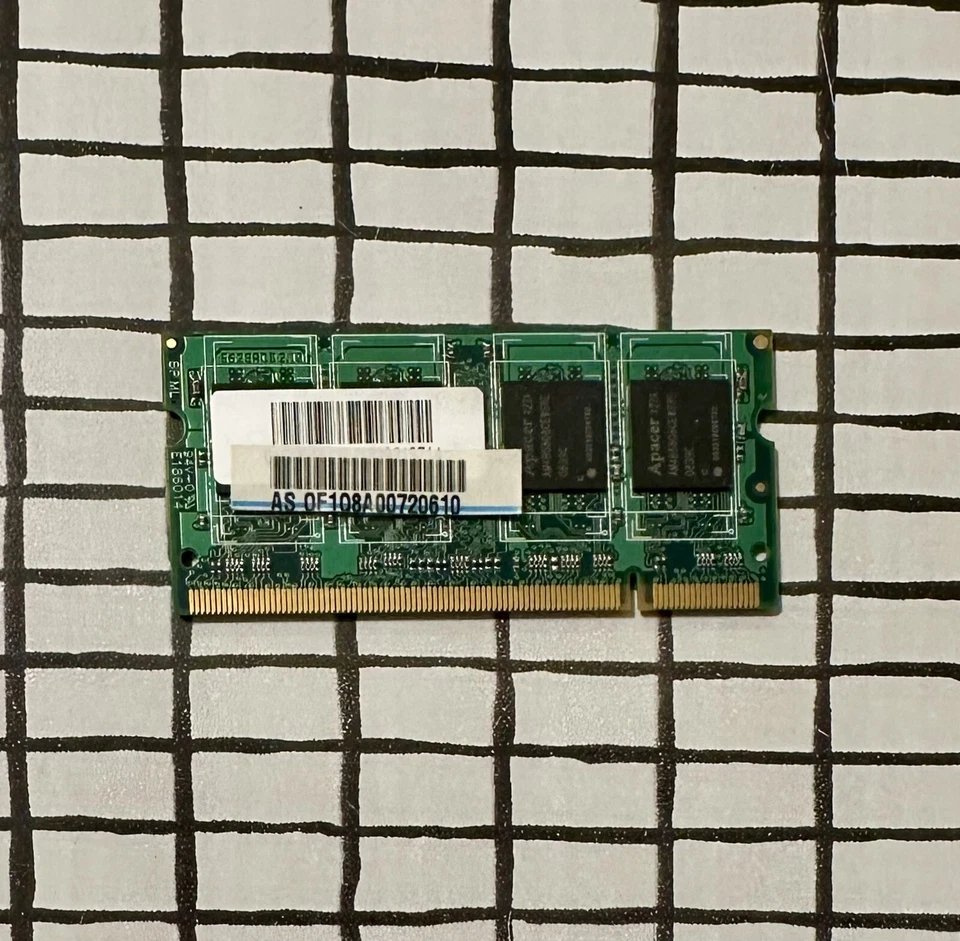 Memoria RAM 1gb SOD PC2-5300 CL5 Apacer - Immagine 2 di 2