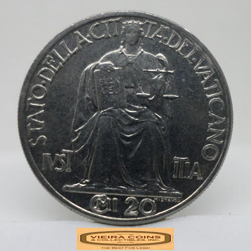 1942 Vatican City 20 Centesimi - #C46460NQ