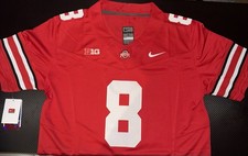 Arvell Reese Red Ohio State OSU Jersey Buckeyes Stitched 8 FUSE Stitched
