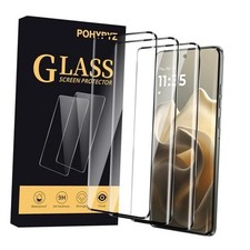 3 Pack Screen Protector for Moto edge 60 Pro, UltraClear, 9H Hardness, Bubble
