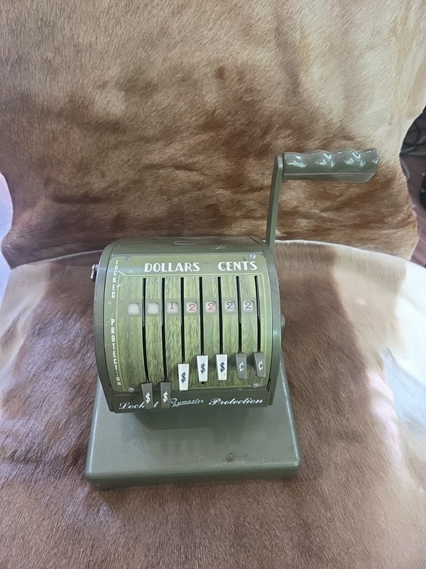 Vintage Paymaster Series X-550 Check Writer Green 