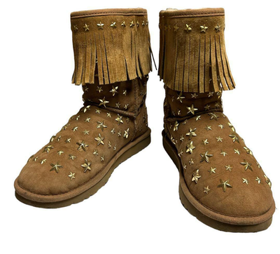 （K25780）UGG×JIMMY CHOO コラボ ムートンブーツ 23㎝ JIMMY CHOO ムートンブーツ