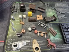 Marx Fort Apache Western Stockade Outside Accessories Zorro Rifleman Large Lot