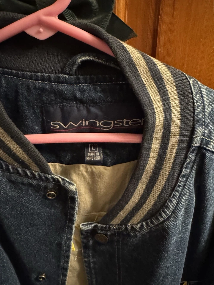 Chaqueta bomber vaquera vintage CMT con etiquetas talla grande Foto 2 de 4