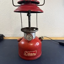 Coleman Lantern 200A Red w/ Globe  11/71 No Globe Parts Only