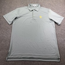 Baylor Bears Polo Shirt Mens Large Gray NCAA Golf Peter Millar Summer Comfort