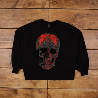 Expressed Society Graphic Sweatshirt L Diamond Skull Rundhals Damen schwarz
