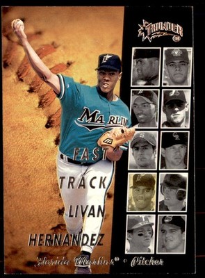 1998 Skybox Thunder Fast Track Livan Hernandez Florida Marlins #6