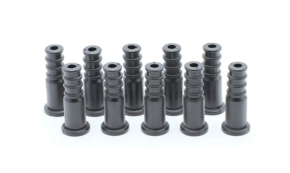 Weather Boot Coaxial Coax Rg59 RG6 Connector - Black - Outdoor - 100 Pack - Image 2 of 4