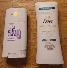 (Set of 2) Dove Advanced Care 48hr Sensitive Unscented & Vitamin Care AS PICTURE