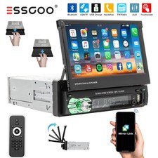 1 Din 7" Autoradio Touchscreen Bildschirm IPS Radio FM USB AUX Bluetooth Mirror