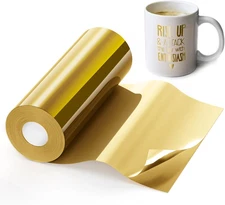 Gold Permanent Vinyl for Cricut Cutting Machine, 12" x 40 FT Adhesive Roll for S