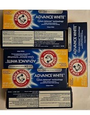 Arm Hammer Advance White 0.9oz Travel Size Toothpaste Fresh Mint Pack of 6