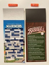 MLB SEATTLE MARINERS  2026  SCHEDULE (9" X 3 1/2") TEAMS, DATES & TIME-NEW