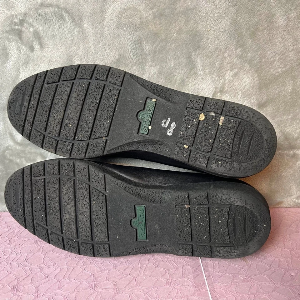 Zapatos planos de ballet de cuero negro Sebago Calypso talla 6,5 sin cordones cómodos Foto 2 de 3