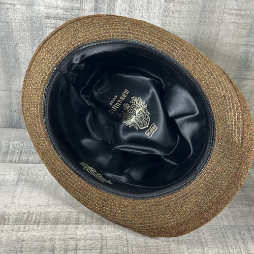 Vtg Kevin McAndrew Fedora Hat Mens 7 1/4 Snapback Crushable Wool Cavanagh Edge - Picture 6 of 8