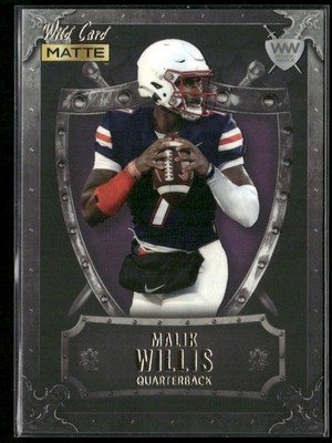 2022 Wild Card Matte: Weekend Warrior Cobalt/Silver/Purple #WW-38 Malik Willis
