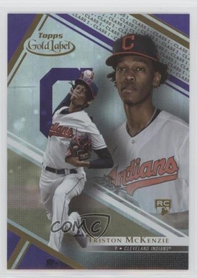 2021 Topps Gold Label Class 1 Purple 6/99 Triston McKenzie #3 Rookie RC s7f