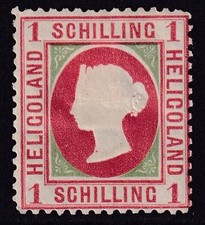 Heligoland fine unused 1871 perforated 1 Schilling value