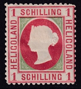 Heligoland fine unused 1871 perforated 1 Schilling value