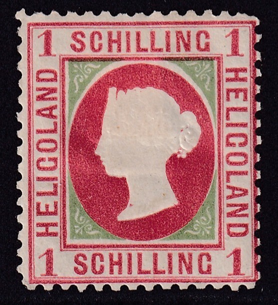 Heligoland fine unused 1871 perforated 1 Schilling value