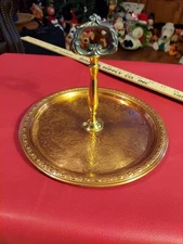 Vintage Sheridan Silver Company ~Silver Over Copper ~ Sandwich or Tidbit Server 