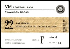 Ticket 1958 England vs. Austria World Cup 1958 #22 25630