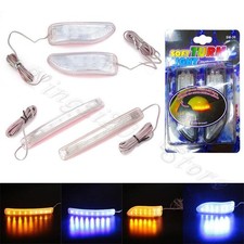 Universal Blueamber Led Car Side Rearview Mirror Turn Signal Indicator Light