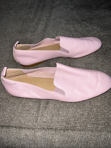 EVERLANE Pink Leather Flat Shoes Sz 8.5 - Picture 2 of 5