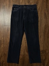 Vintage Lee Pants Mens 34 x 30 Blue Corduroy ULTRA CORD Cotton 90s 80s Jeans USA